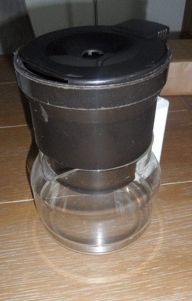 In goede staat: glazen koffiekan plus filter en deksel, Ophalen of Verzenden