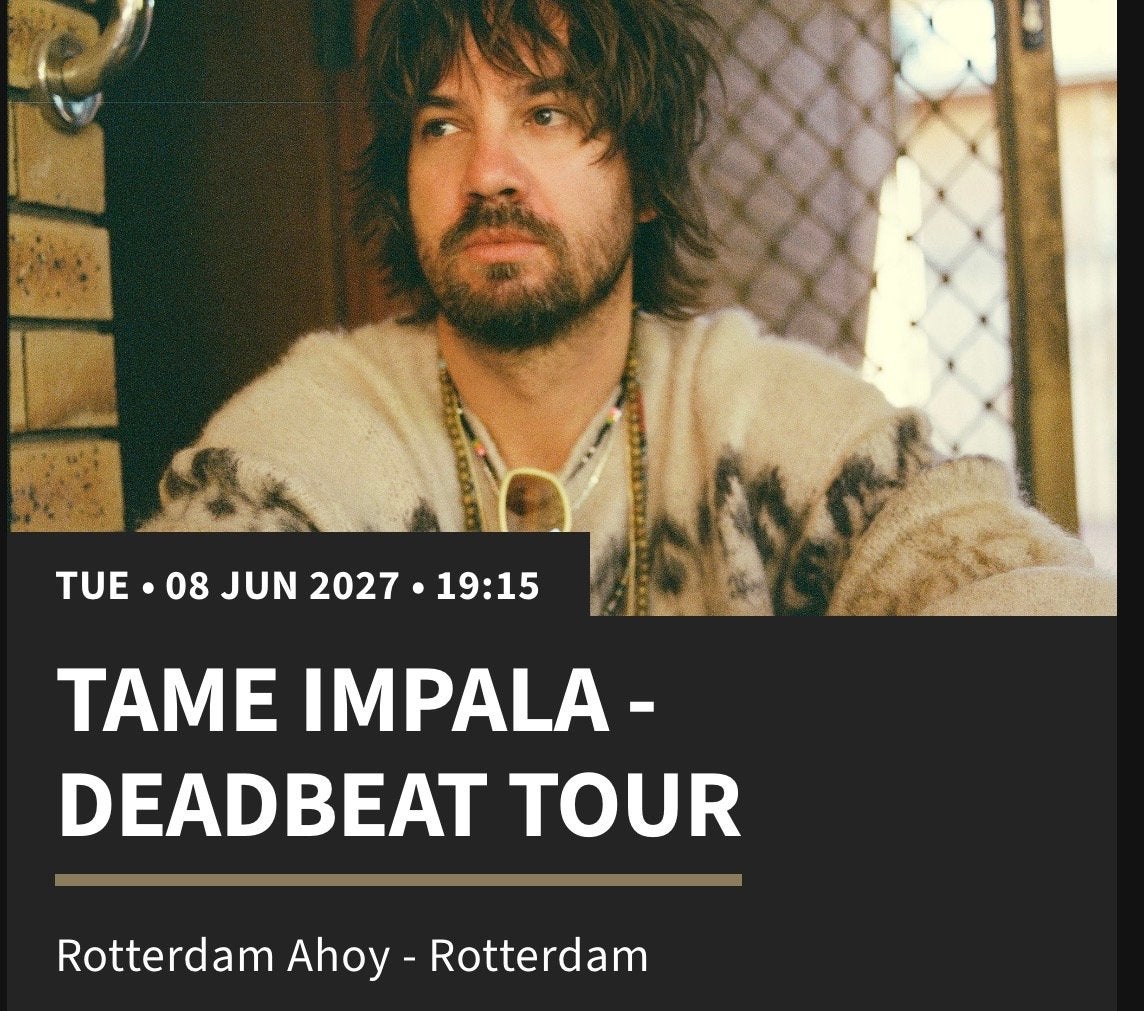 Tame Impala - 2x Staanplaatsen 8 Juni Rotterdam Ahoy