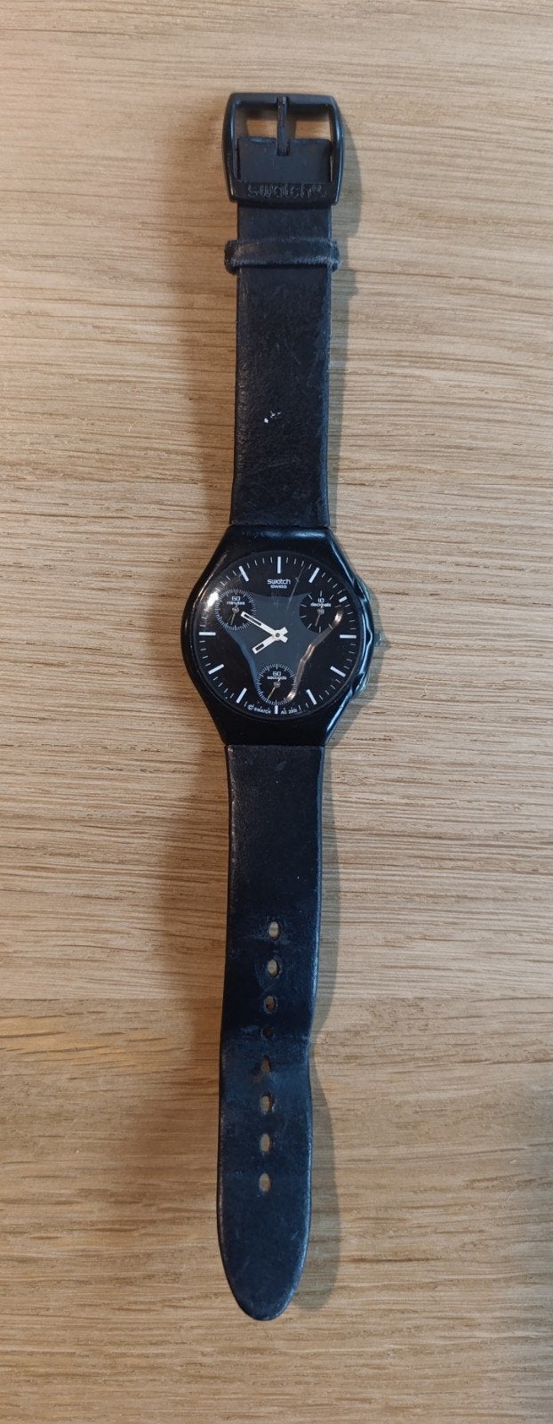 Originele Swatch Skin Chrono PHENOMENON (referentie SUYB100), Polshorloge, Swatch, Ophalen of Verzenden, Leer