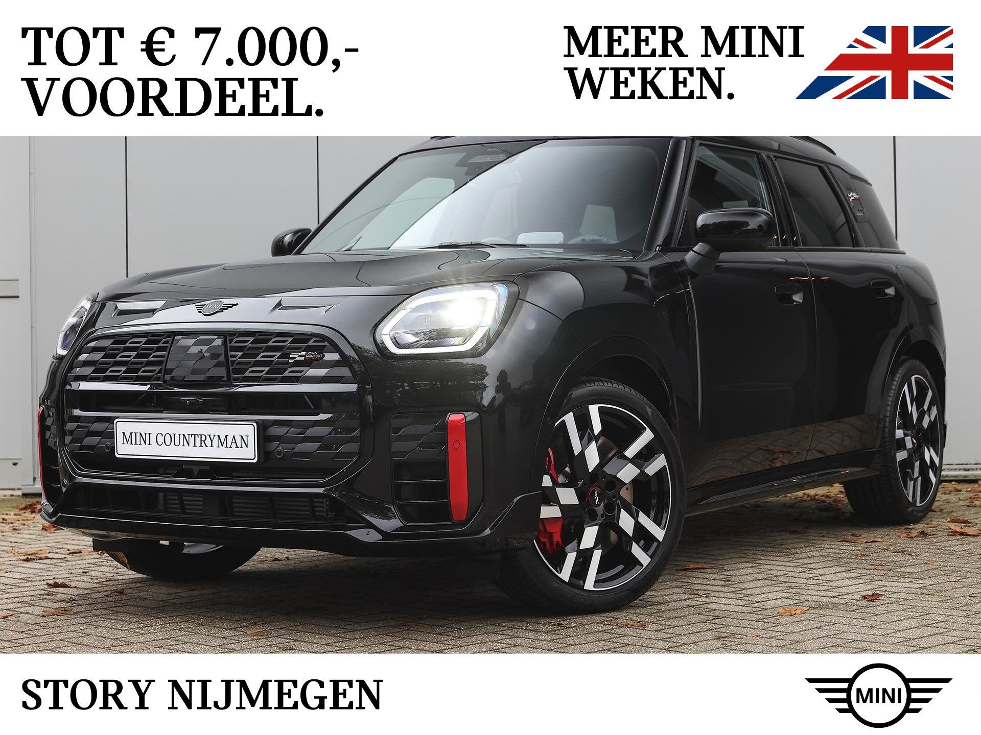 MINI Countryman JCW ALL4 Automaat / Pakket XL / Pakket XL /, Auto's, Stof, Huisgarantie, Met garantie (alle), Zwart