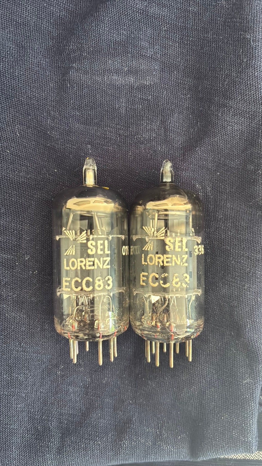 Lorenz/ Siemens ECC83 dual getter support/ made in Munchen, Ophalen of Verzenden, Buis of Buizen