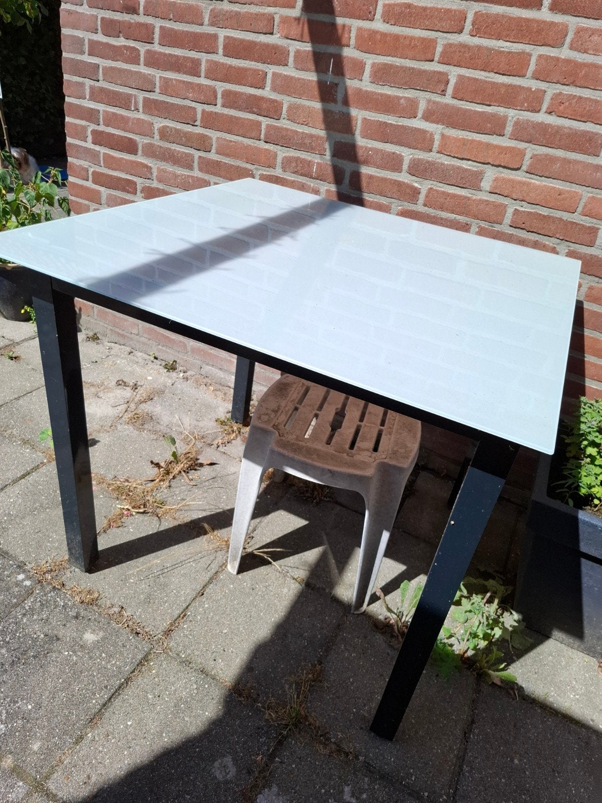 tuintafeltje,, Tuin en Terras, Tuintafels, Ophalen, Zo goed als nieuw, Vierkant, Kunststof