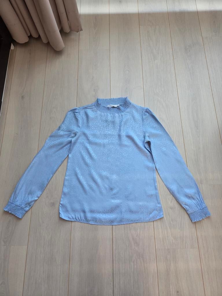 Costes satijnen blouse blauw XS lange mouw, Blauw, Ophalen of Verzenden, Costes, Maat 34 (XS) of kleiner