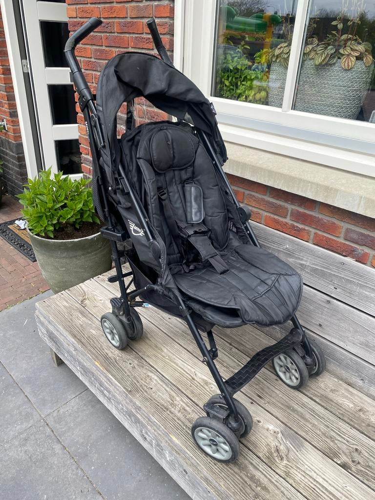 Easywalker Mini Buggy Zwart met Ligfunctie en Regenhoes, Ophalen, Gebruikt, Overige merken, Regenhoes