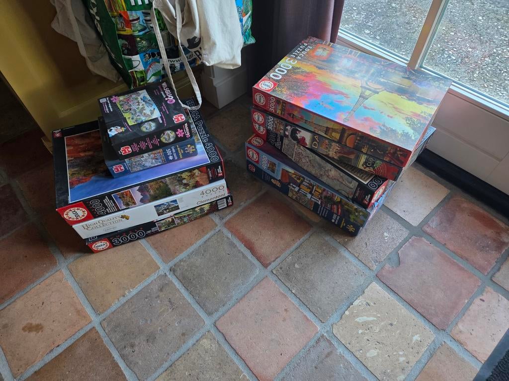 24 legpuzzels (wasgij / 3000 en 4000 stukjes), Hobby en Vrije tijd, Denksport en Puzzels, Ophalen of Verzenden, Meer dan 1500 stukjes