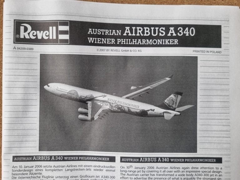Revell 04209 Airbus A340 Wiener Philharmoniker 1:144  z/doos, 1:72 tot 1:144, Verzenden, Revell, Nieuw