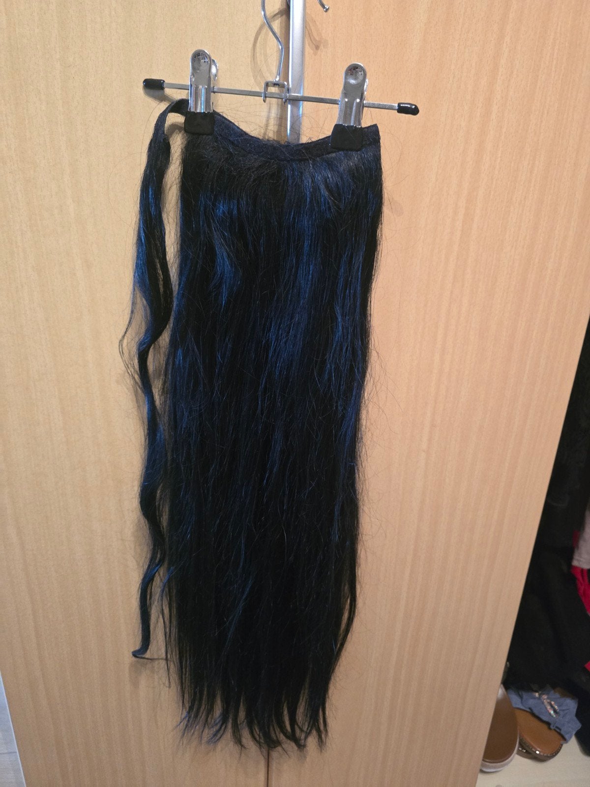Remy Echt Haar Extension - Zwart, Sieraden, Tassen en Uiterlijk, Uiterlijk | Haarverzorging, Ophalen of Verzenden, Gebruikt, Pruik of Haarverlenging