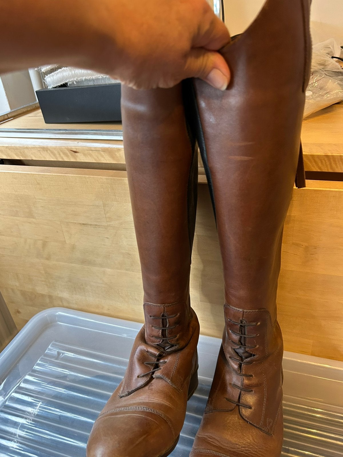 Rijlaarzen 39, Gebruikt, Dressuur, Ophalen of Verzenden, Bruin