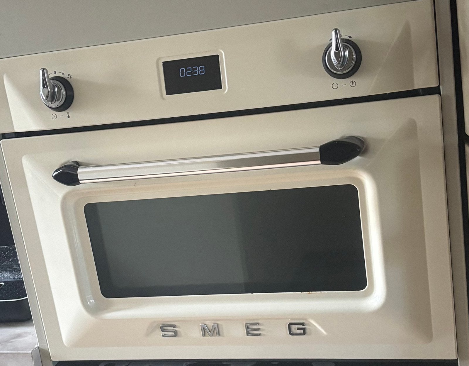 SMEG Victoria SF4920MCP Crème Inbouw Combi Oven/Magnetron, Gebruikt, Smeg, Ophalen of Verzenden, Combi-oven