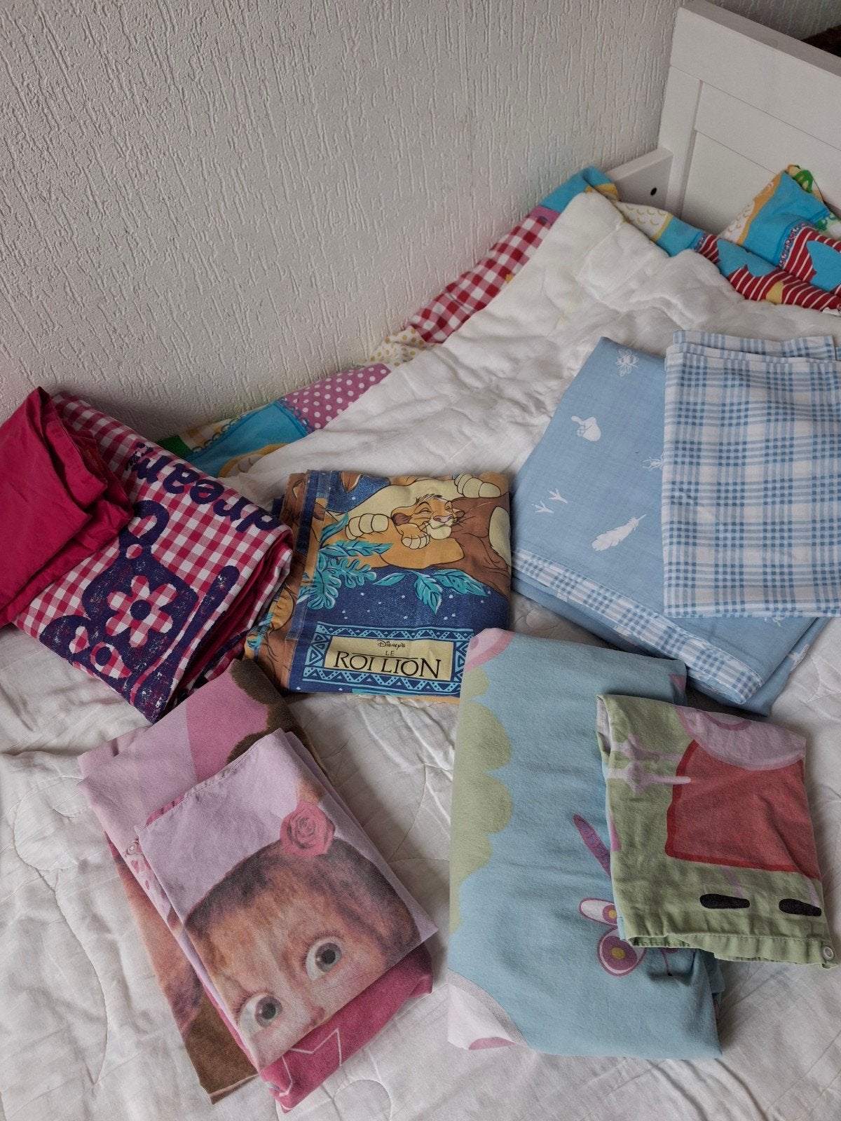 5x dekbedovertrekken voor kinderledikantje, Ophalen of Verzenden, Wit, Jongetje of Meisje, Dekbedovertrek