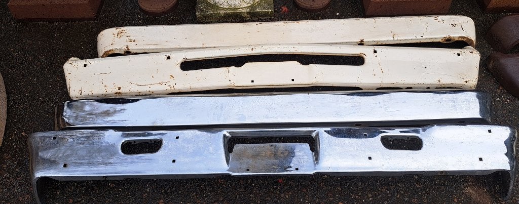 Echte oude Amerikaanse auto bumpers ook leuk voor decoratie, Ophalen