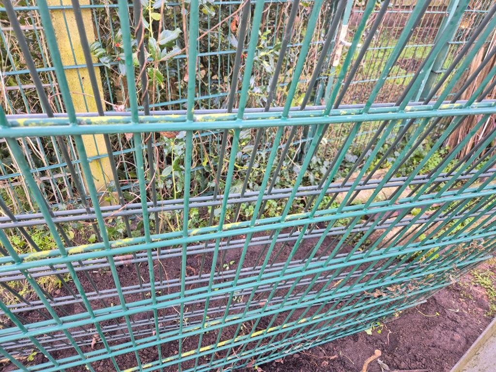 Ijzeren hekwerk dubbelstaafmat, Tuin en Terras, Ophalen, Gebruikt, Minder dan 10 meter, Raster