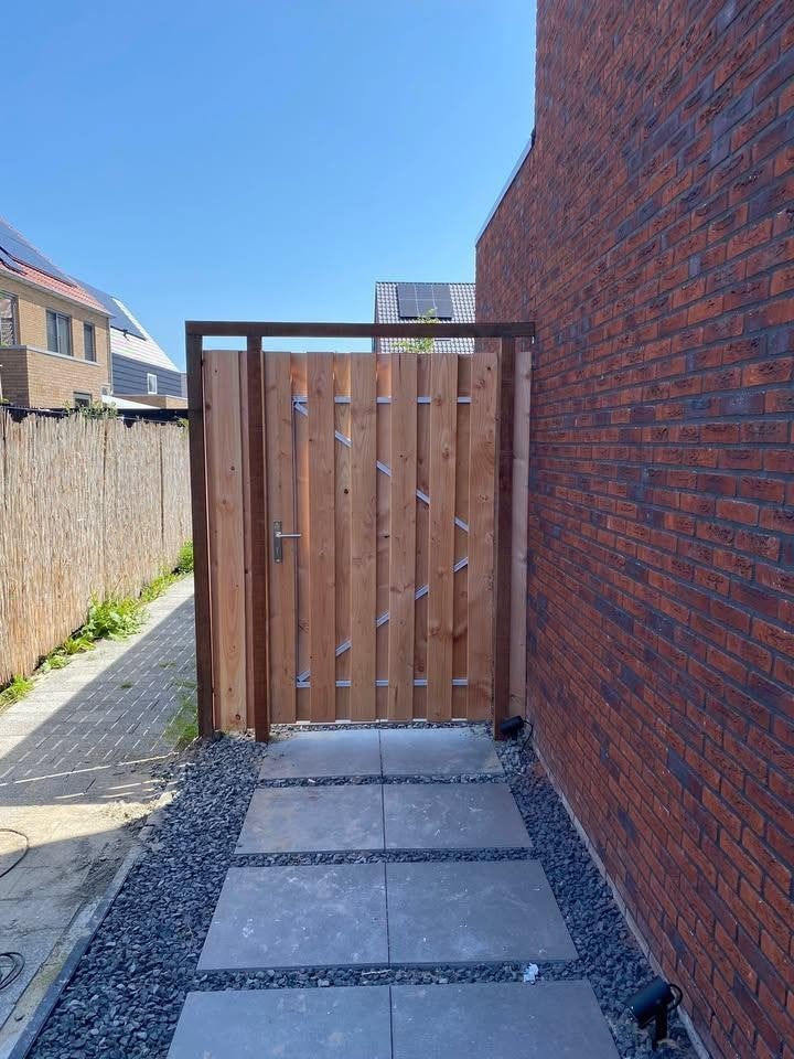 Tuindeuren uit voorraad leverbaar v.a. 134,95, Ophalen, Nieuw, 150 tot 200 cm, Hout