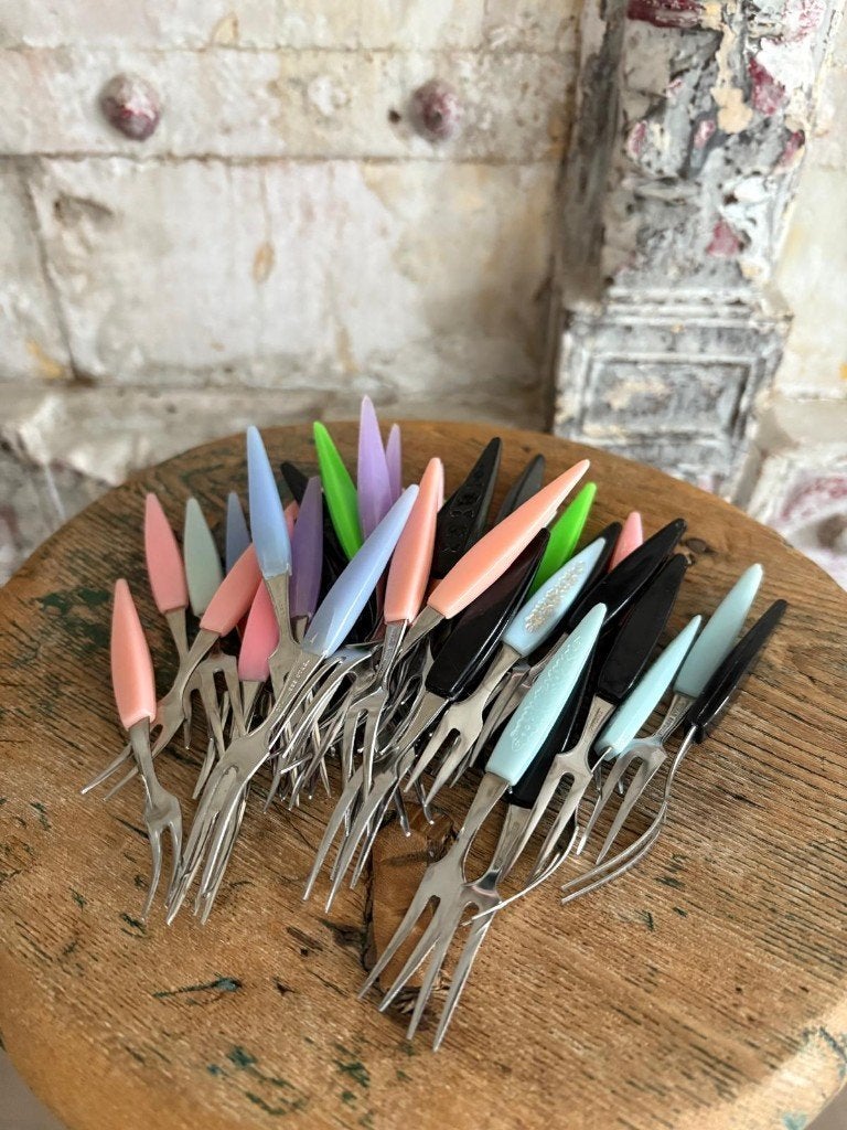 Vintage tapas prikkers vorkjes, Ophalen of Verzenden