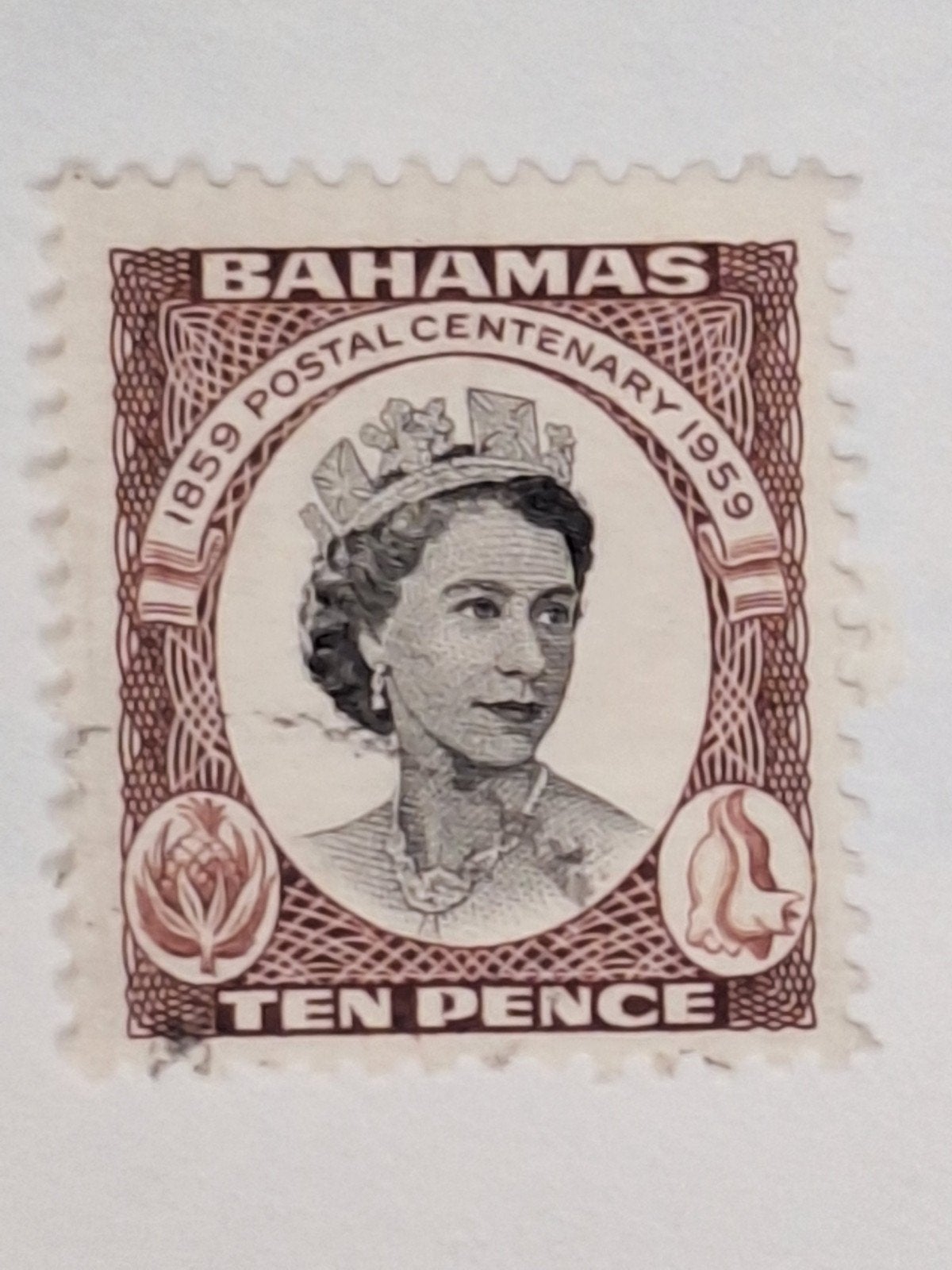 B2  postzegels Bahama's met Koningin Elizabeth II, Ophalen of Verzenden, Noord-Amerika