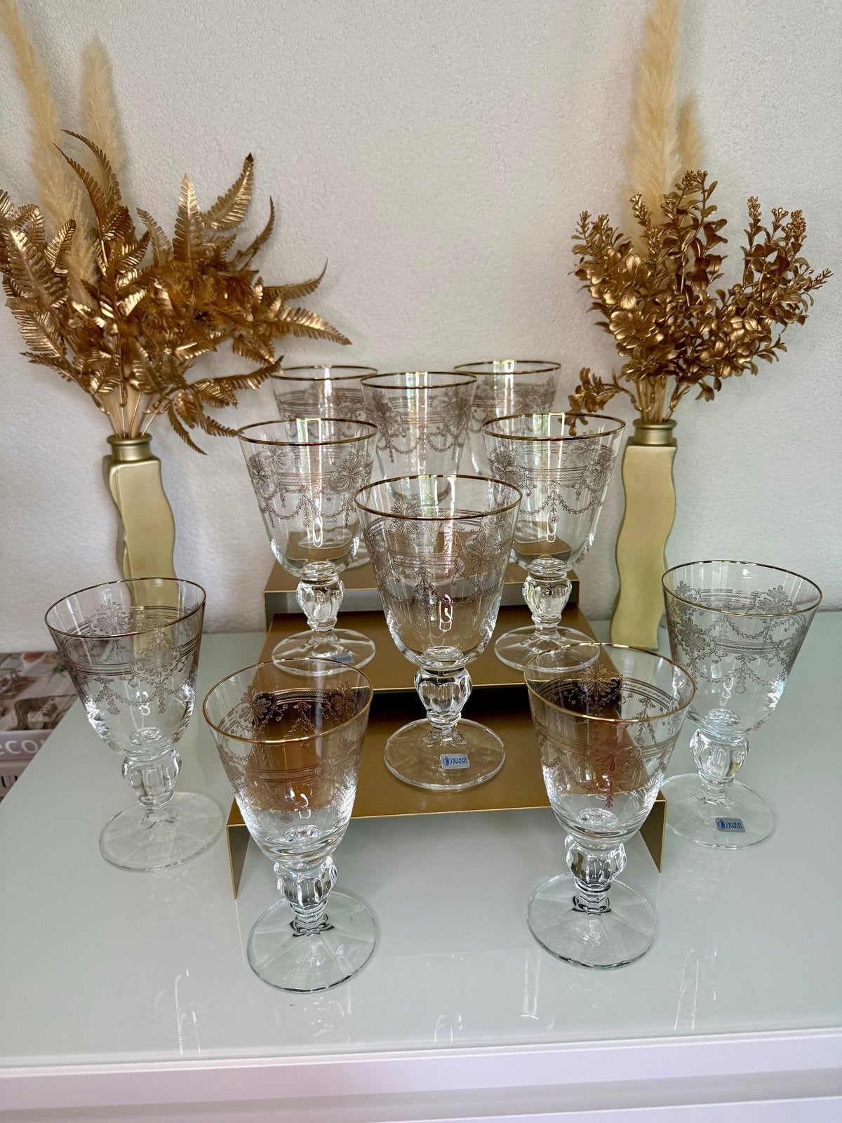 Schott Zwiesel Kristallen Wijnglazen met Gouden Rand, Ophalen of Verzenden