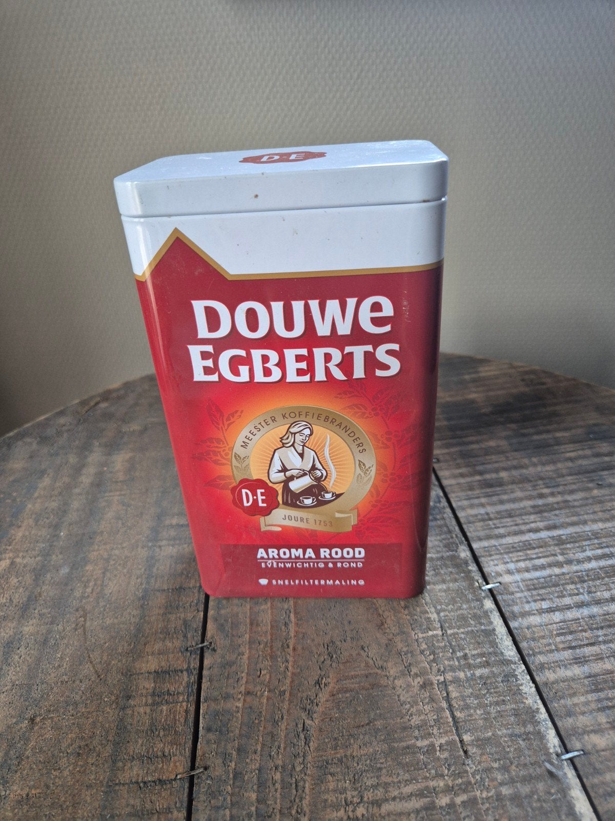 Douwe egberts blik, Ophalen of Verzenden, Gebruikt, Koffie, Douwe Egberts