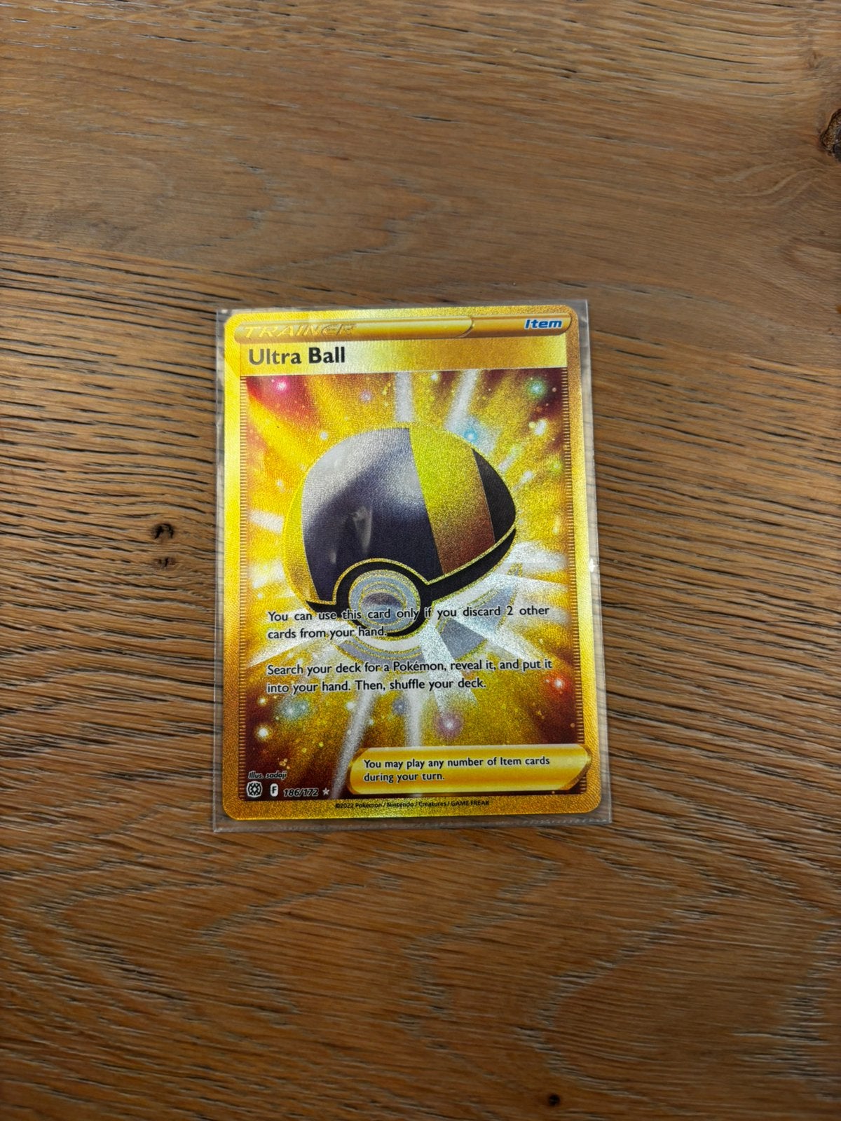 Trainer pokémon kaart Ultra Ball, Ophalen of Verzenden, Zo goed als nieuw, Losse kaart