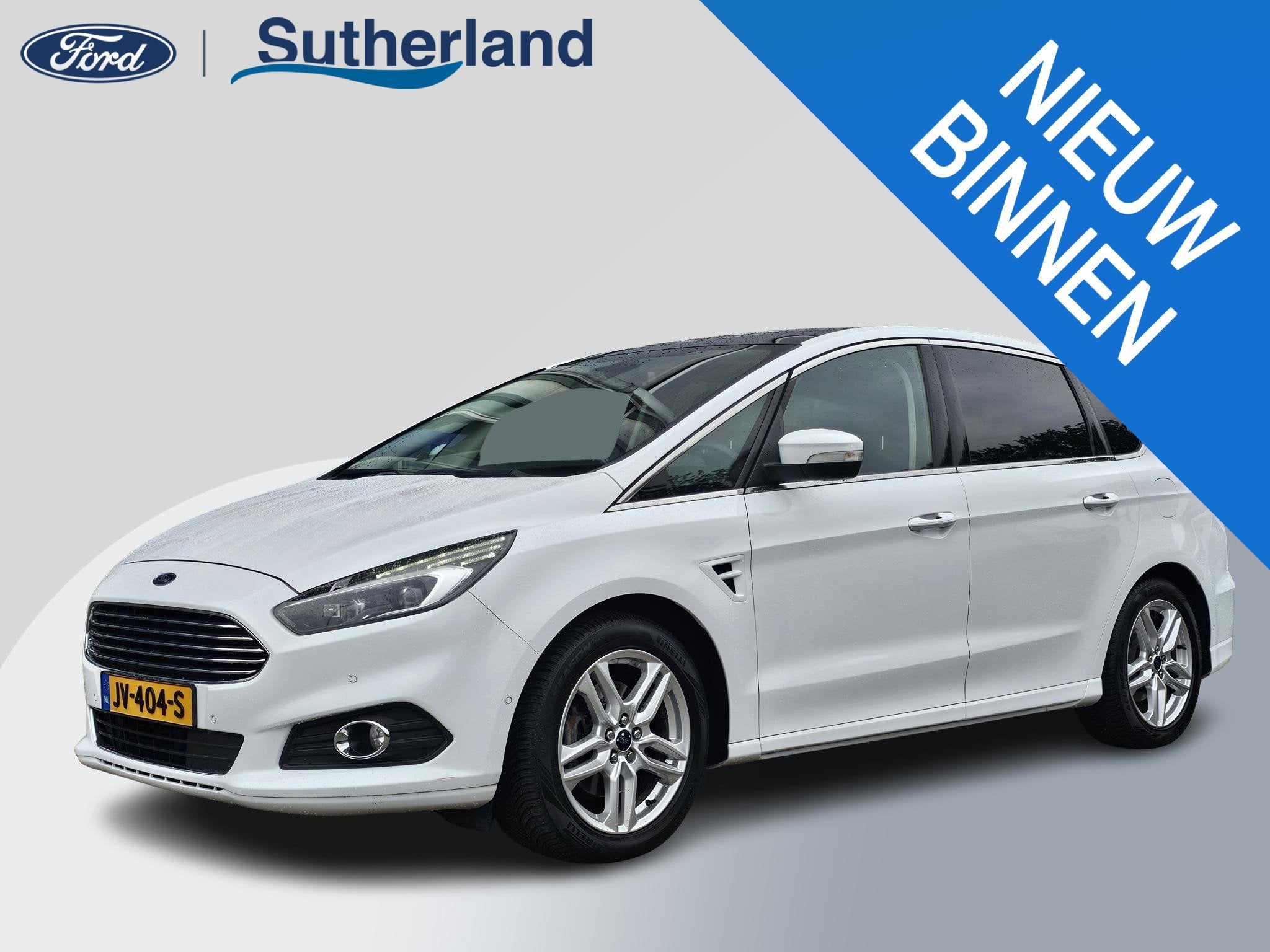 Ford S-Max 2.0 Titanium 7p. Perfect onderhouden | Panoramada, Auto's, Ford, Stof, 4 cilinders, Stoelverwarming, 7 stoelen