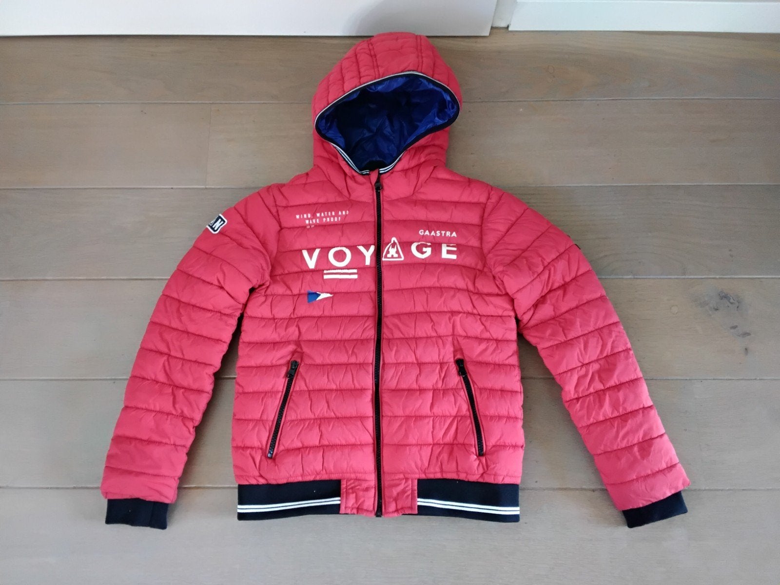Gaastra winterjas rood/blauw maat 140, Ophalen of Verzenden, Jongen, Jas, Gaastra