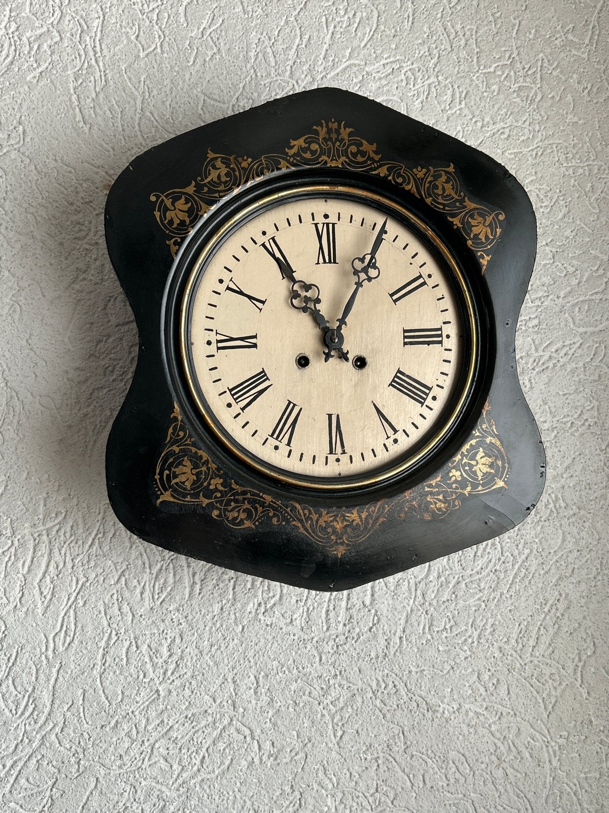 Antieke schoolklok zonder glas - voor de hobbyist, Antiek en Kunst, Ophalen