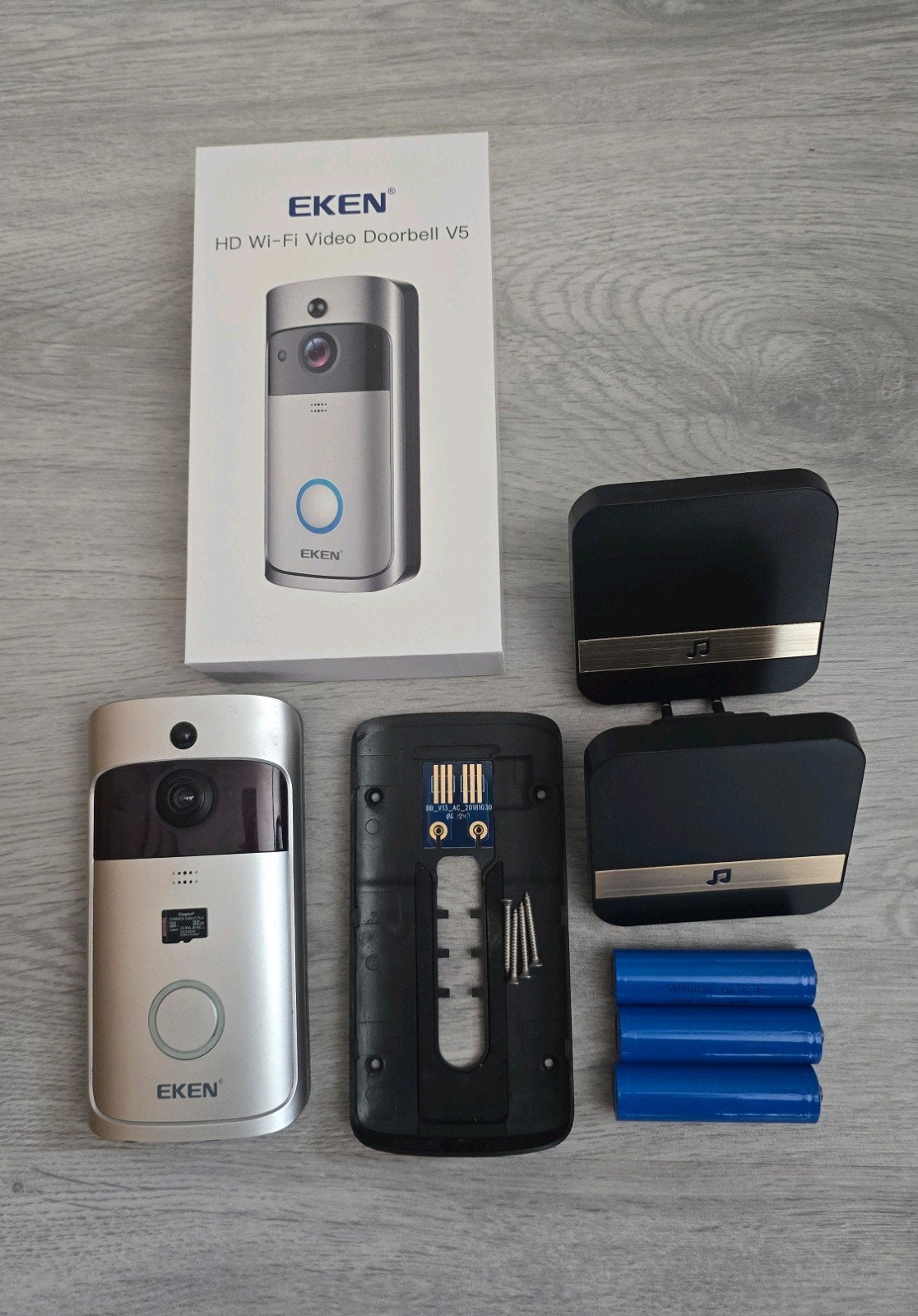 EKEN HD wi-fi video doorbell V5, Ophalen of Verzenden, Bewegingsdetectiesensor, Zo goed als nieuw