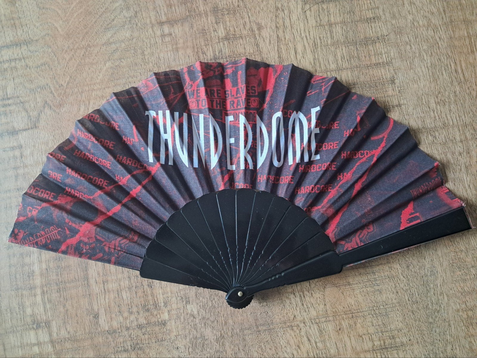 Thunderdome waaier  Hardcore handfan, Ophalen of Verzenden, Zo goed als nieuw