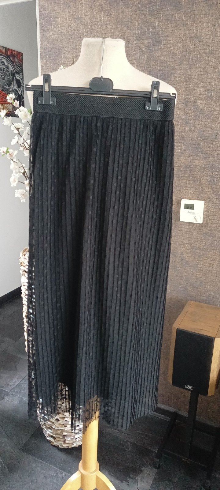 Studio Anneloes zwarte plissé rok met stippen (XS), Ophalen, Studio Anneloes, Zwart, Zo goed als nieuw