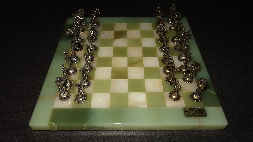 Schaakspel in marmer, Ophalen of Verzenden
