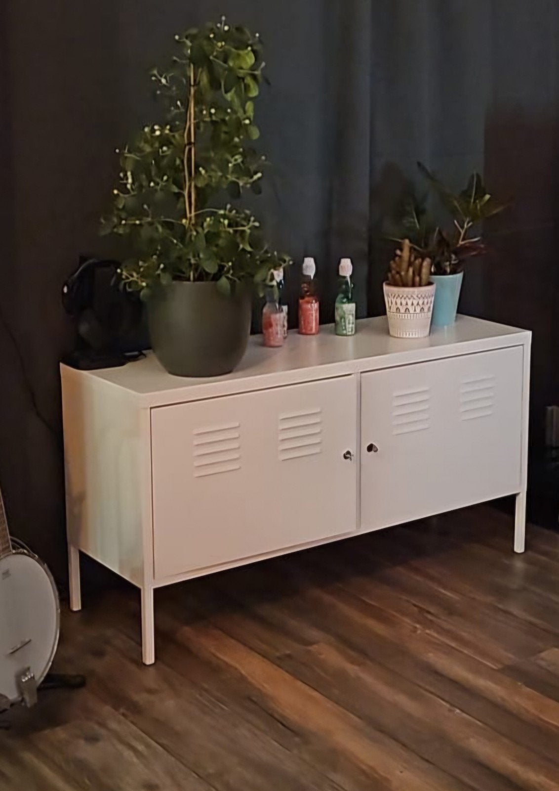 IKEA PS Kast, wit, 119x63 cm, Huis en Inrichting, Kasten | Televisiemeubels, Ophalen, 100 tot 150 cm, Modern, Industrieel, Zo goed als nieuw