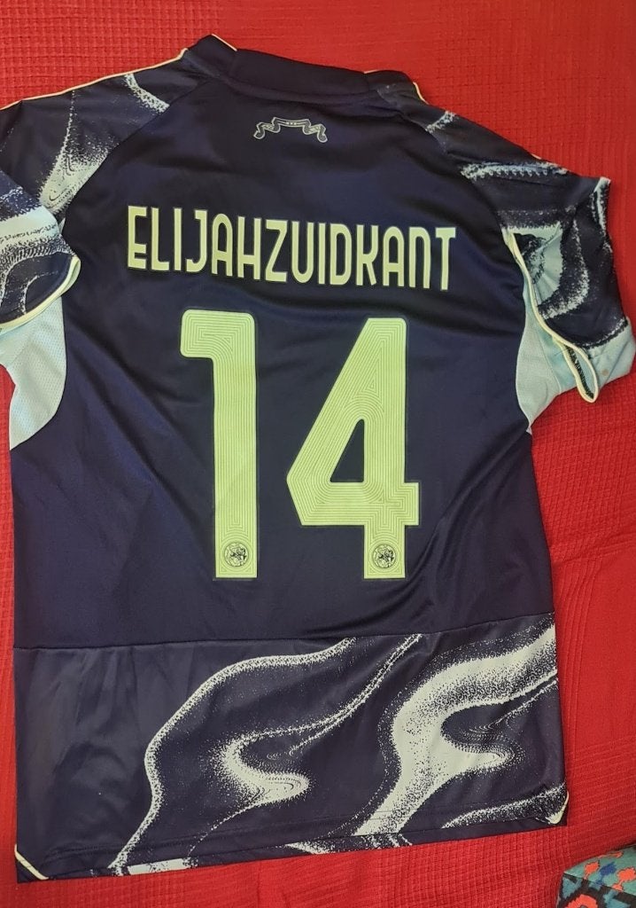 Ajax 2025/26 Uitshirt – Achterkant Elijah Zuidkan, Maat M, Ophalen of Verzenden, Nieuw, Shirt