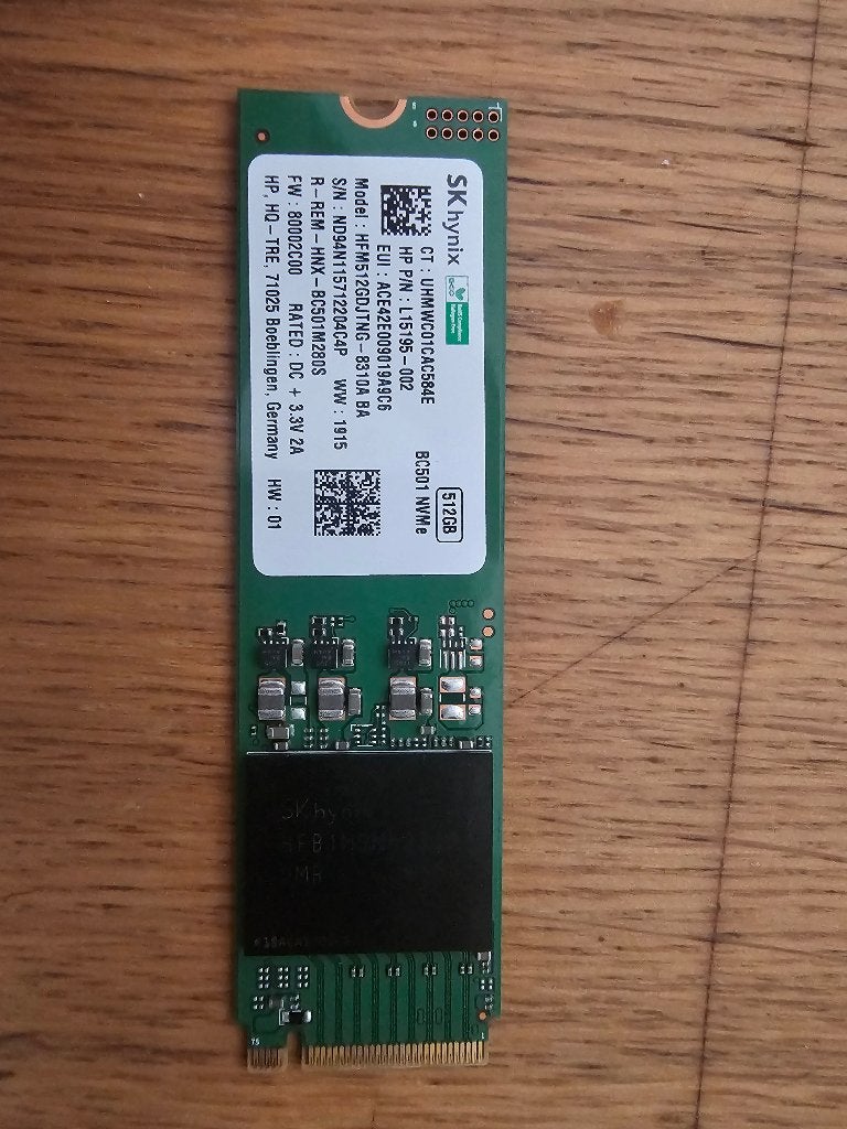 Ssd m2 512 GB SK Hynix, Computers en Software, Harde schijven, SSD, 512 GB, Ophalen of Verzenden, Zo goed als nieuw