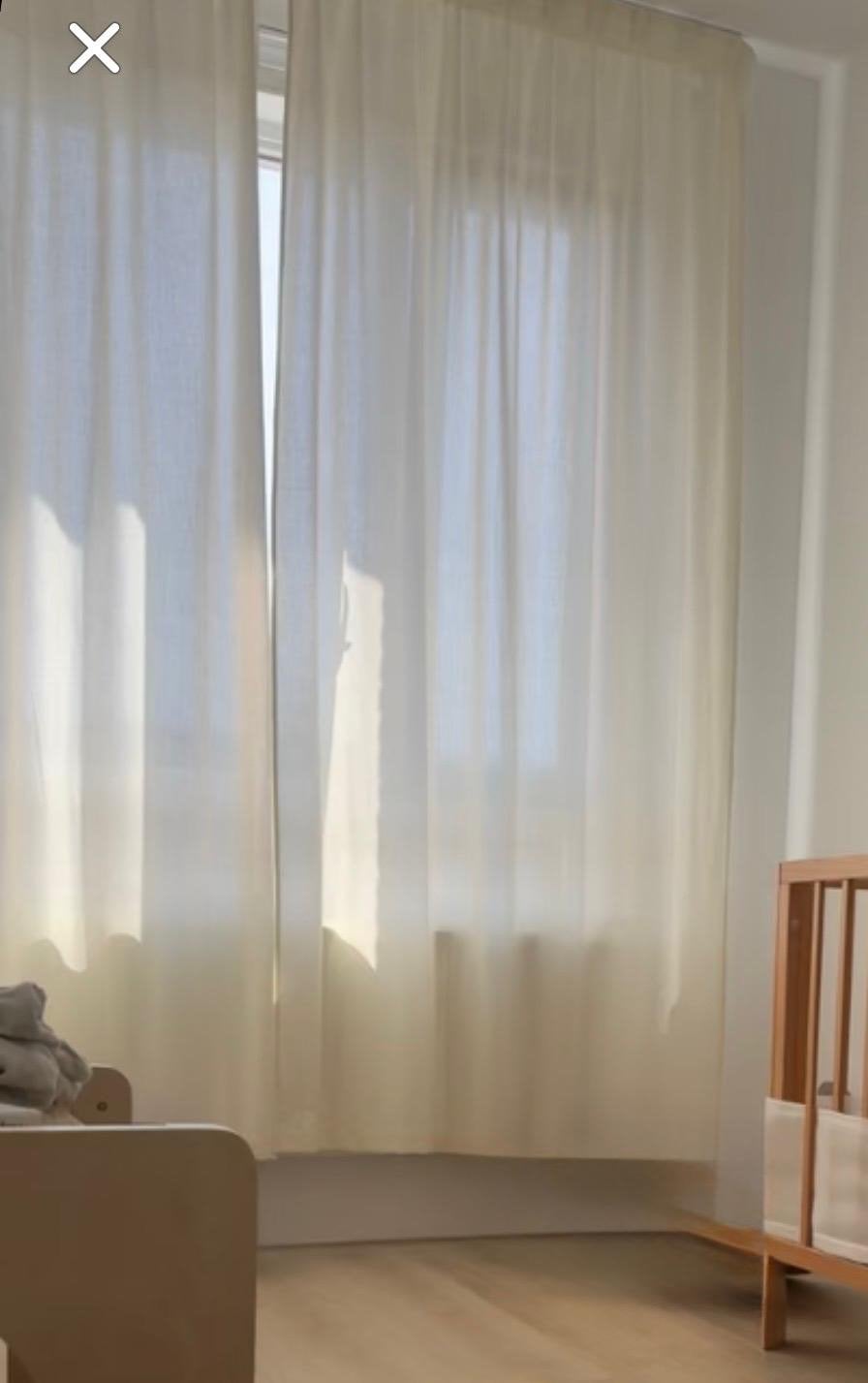 JYSK Skagern Curtain Gordijnen 2x 140x245 cm - Wit/Crème, Overige merken, Wit, Ophalen of Verzenden, Gordijn