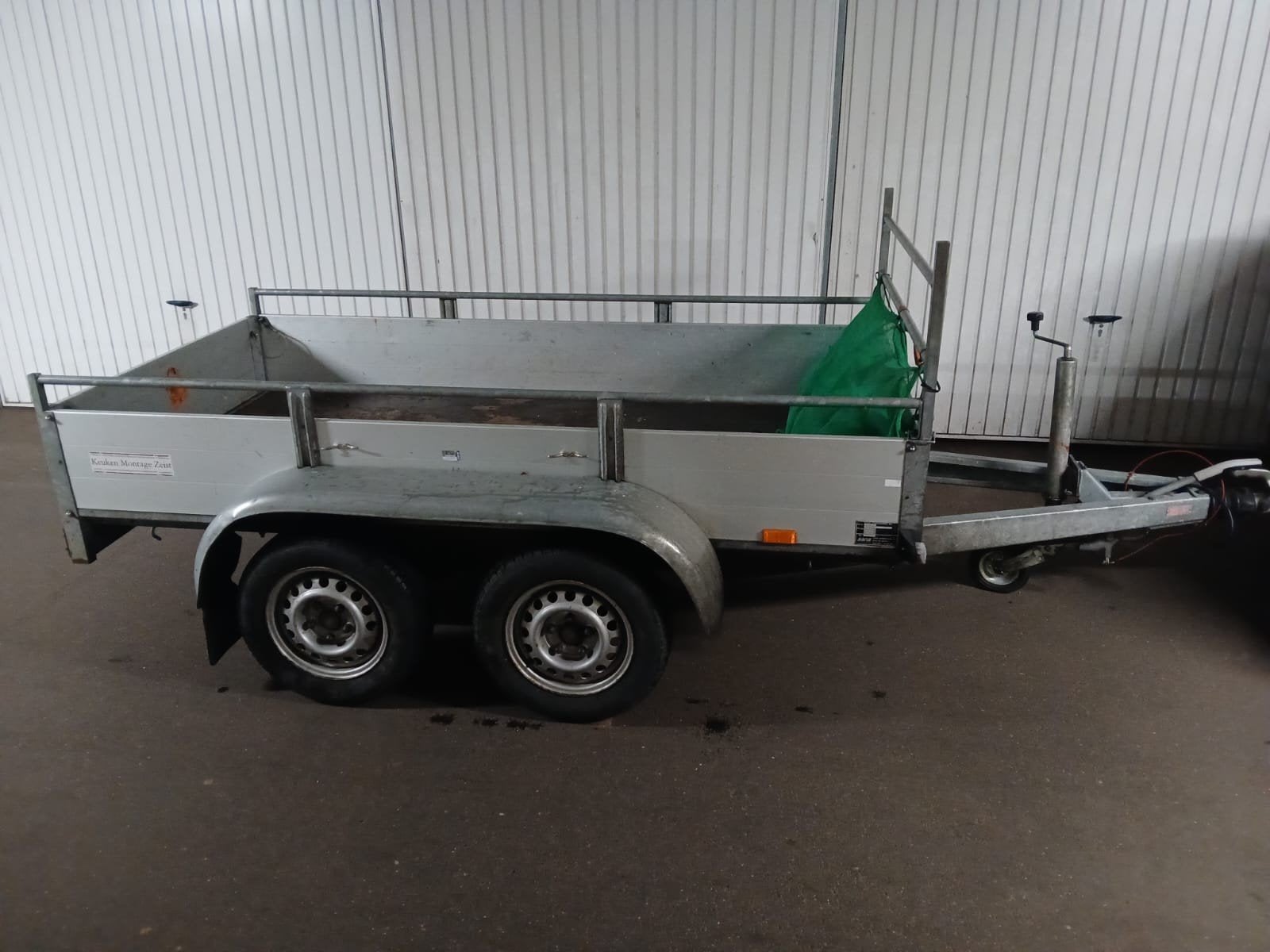 zeer nette aluminium aanhanger met betonplex bodem,, Ophalen, Gebruikt, Overige typen, 80 kg of meer