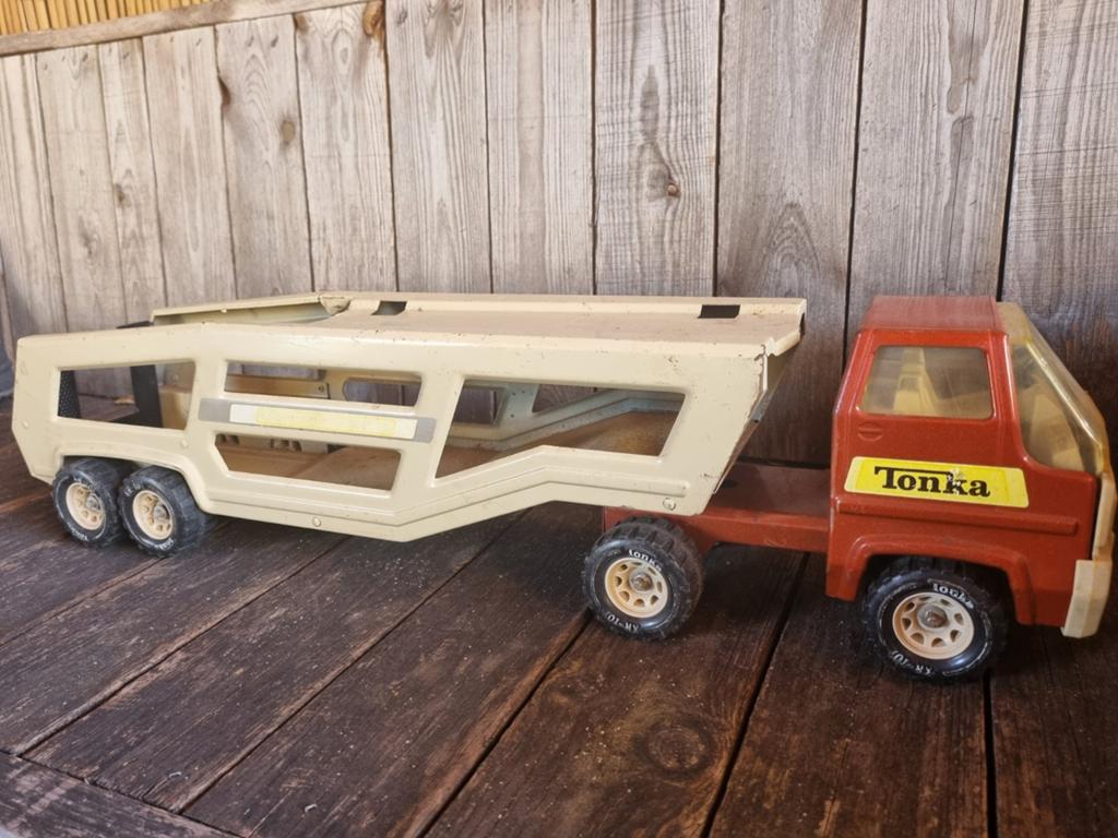 Vintage Tonka Auto Transporter Vrachtwagen, Verzamelen, Ophalen of Verzenden, Gebruikt, Auto's