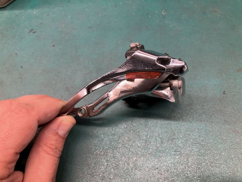 Shimano Alivio FD-MC14 voorderailleur, Gebruikt, Verzenden, Mountainbike, Staal