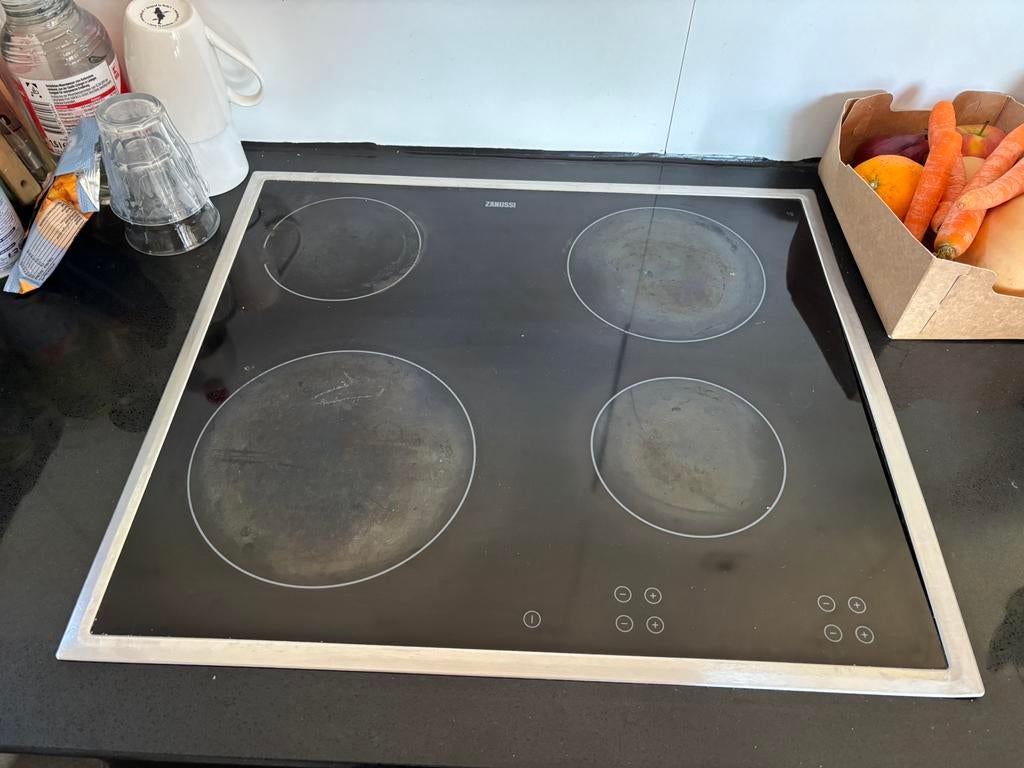 Zanussi inductie kookplaat, Gebruikt, Inbouw, Elektrisch, 4 kookzones