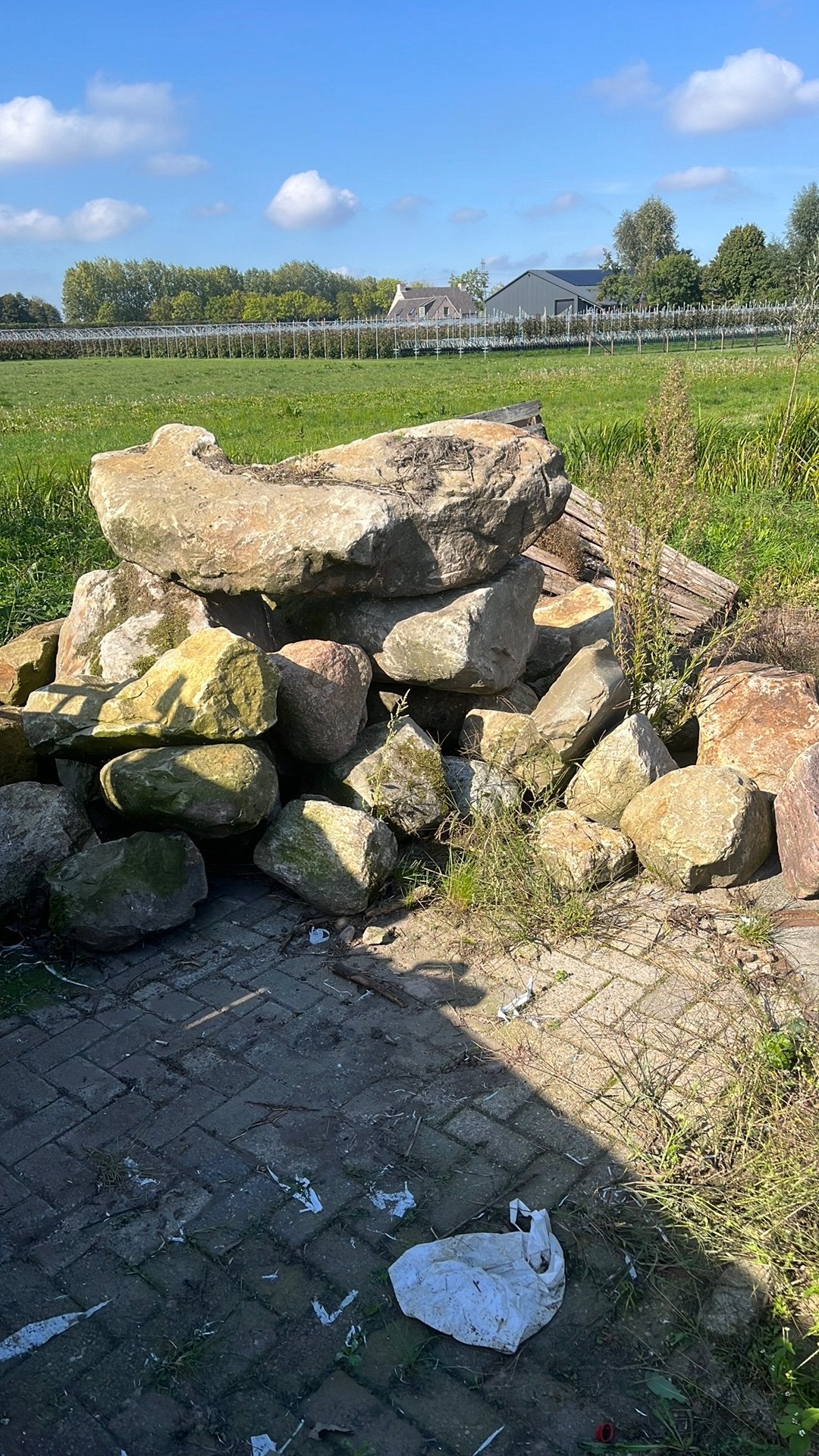 Zwerfkeien., Ophalen, Gebruikt