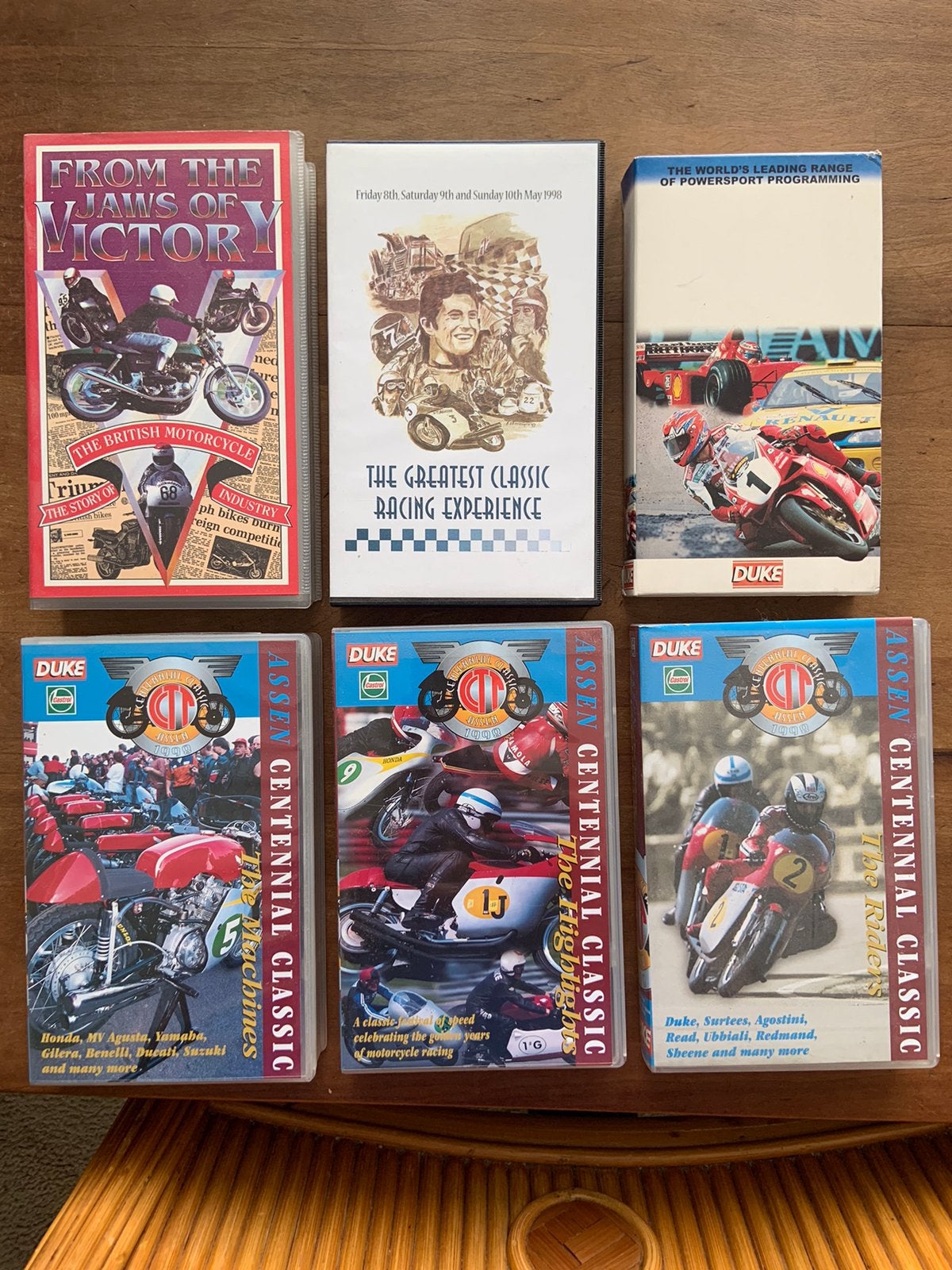 6 VHS video’s over diverse motoren, oa DUKE Castrol video’s., Ophalen of Verzenden, Gebruikt