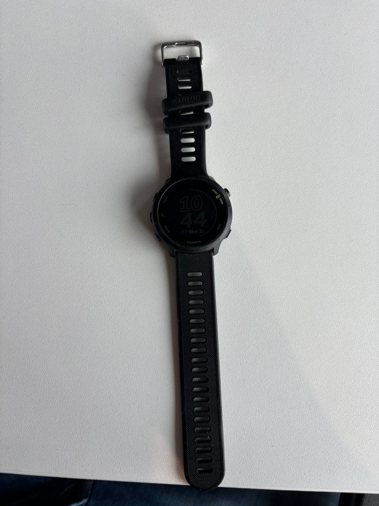 Garmin Forerunner 55, Sieraden, Tassen en Uiterlijk, Gebruikt, Zwart, Ophalen of Verzenden, Waterdicht