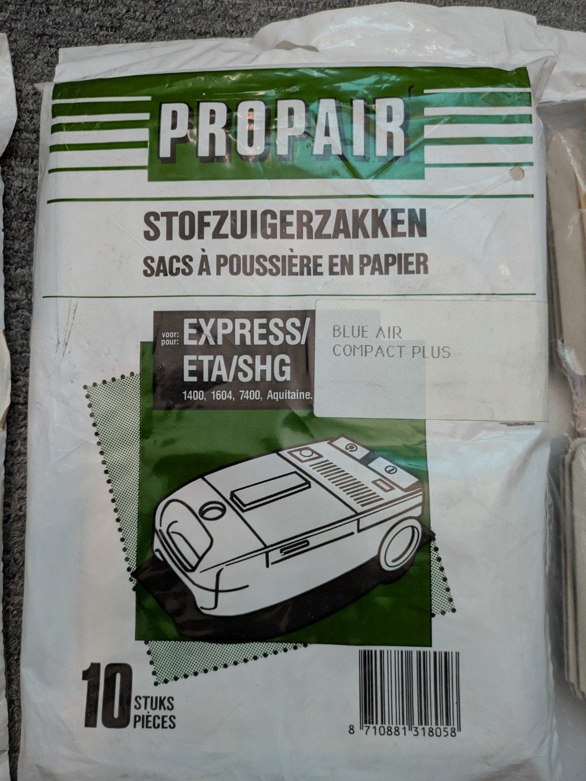 Papieren stofzuigerzakken voor Express/Eta/SHG., Ophalen of Verzenden, Nieuw