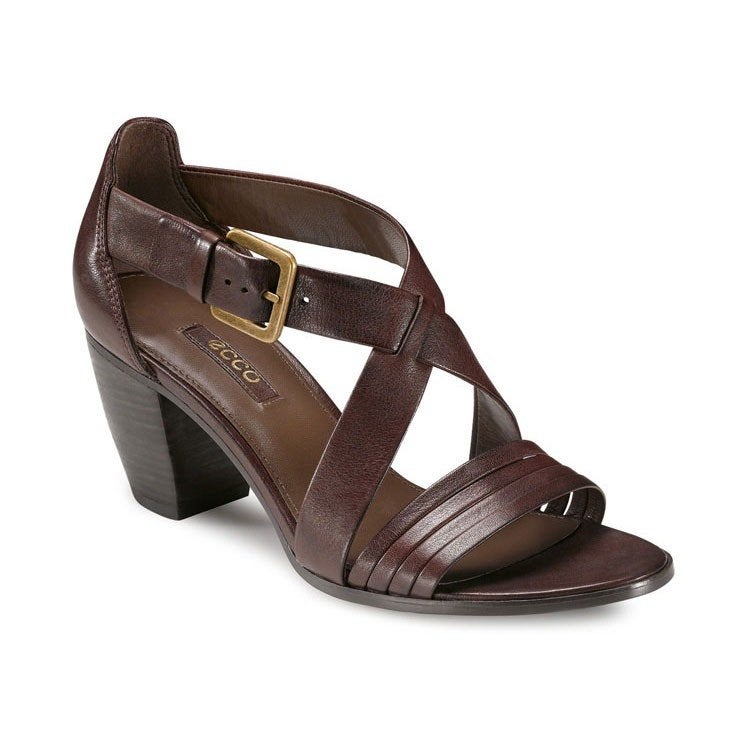 Maat 40 Ecco leren sandalen bruin met hak en gespsluiting, Kleding | Dames, Schoenen, Ecco, Bruin, Zo goed als nieuw, Sandalen of Muiltjes