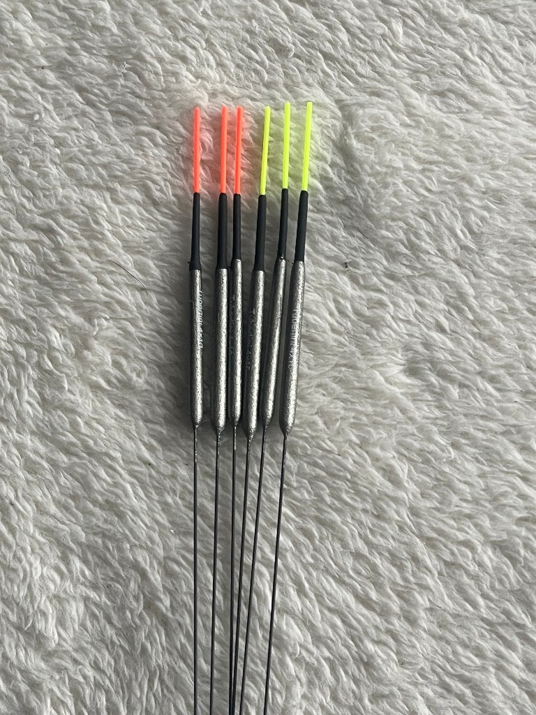 adv 241 / NIEUW set 6 dobbers TUBERTINI 0,15gr, Ophalen of Verzenden, Nieuw, Dobber of Lood