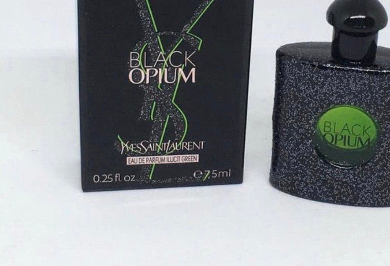 Parfumminiatuur Black Opium Green Illucite 7,5 ml YSL, Verzenden, Nieuw, Miniatuur, Gevuld