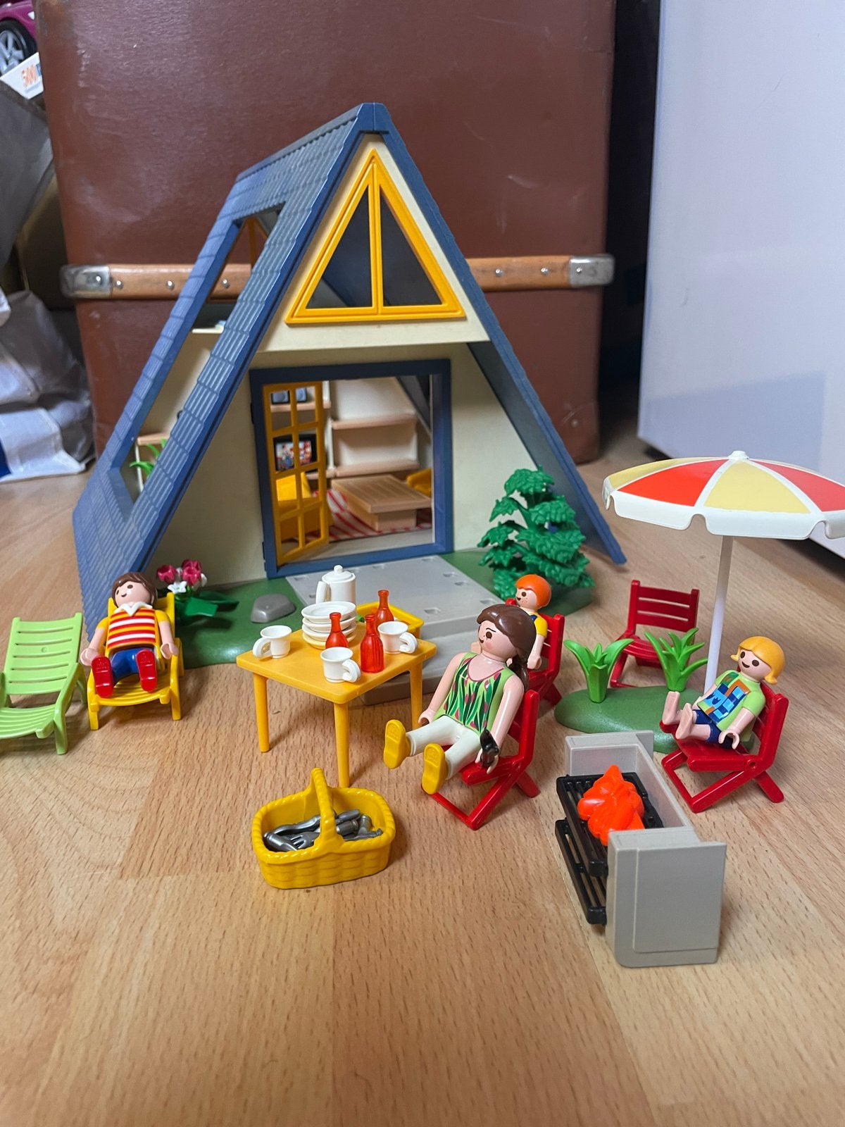 Playmobil 3230 Vakantiehuisje met Familie en BBQ, Ophalen of Verzenden, Gebruikt, Jongen of Meisje