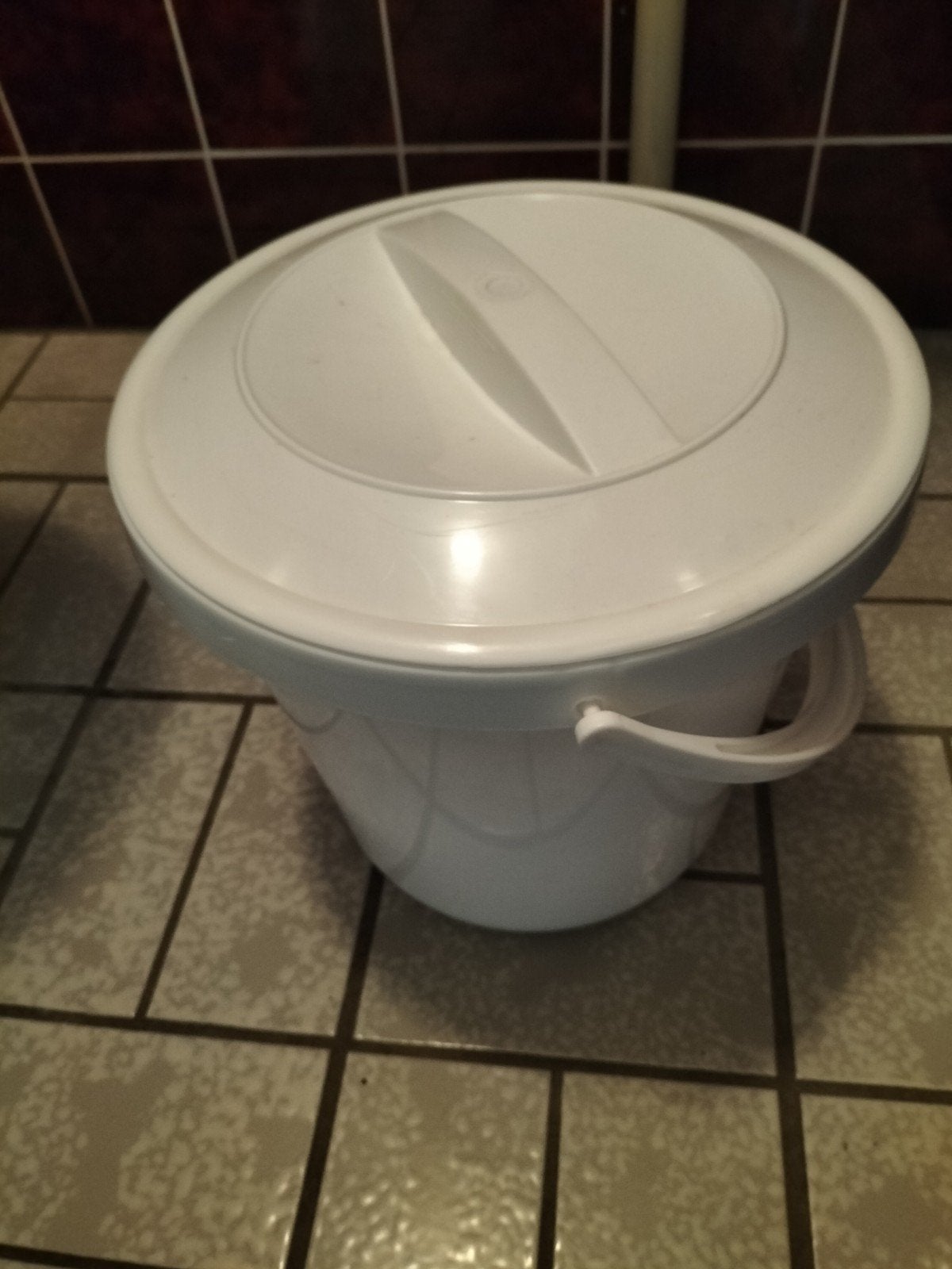 Witte luieremmer met deksel, Ophalen, Gebruikt
