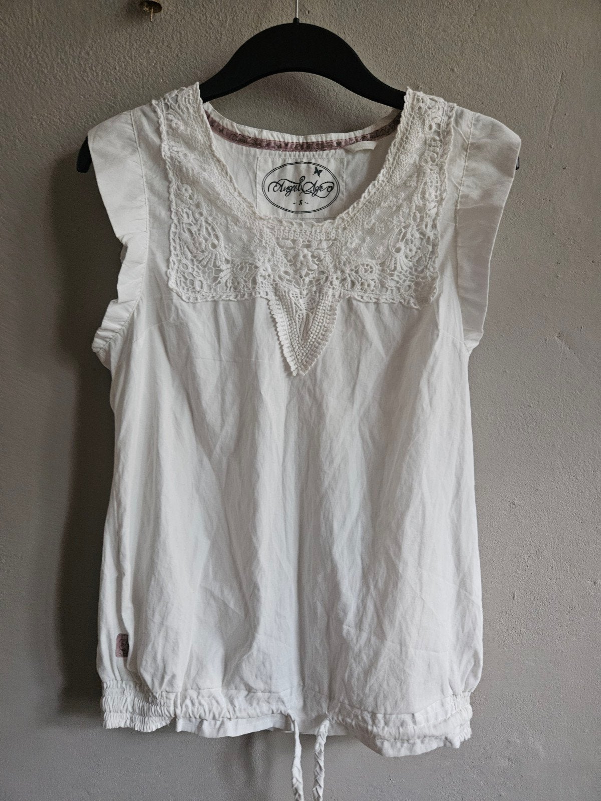 Angel Age Witte Top met Kant - Maat S, Wit, Ophalen of Verzenden, Zo goed als nieuw, Angel Age