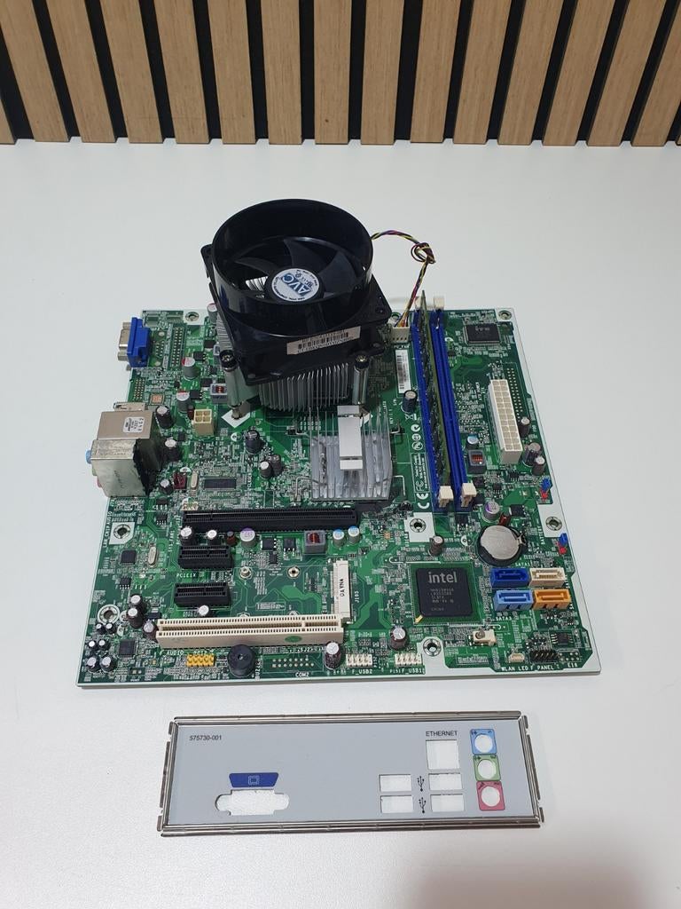 HP H-IG41 Socket 775 Moederbord + Intel Pentium E5800 + RAM, ., DDR3, Zo goed als nieuw, Micro-ATX