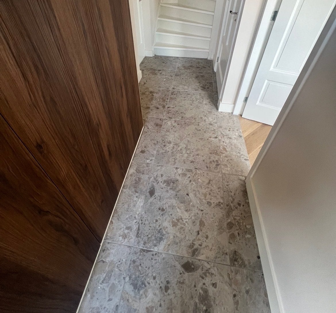 3 nieuwe Terrazzo tegels 60x60 cm, Doe-het-zelf en Verbouw, Tegels, Ophalen, Nieuw, Minder dan 5 m², Vloertegels