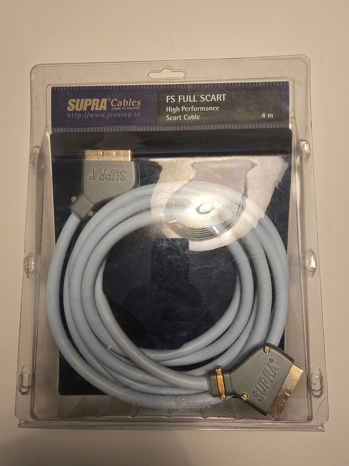 Supra Cables FS Full Scart Kabel 4m - met verpakking, Ophalen of Verzenden, Nieuw, 2 tot 5 meter, Scartkabel